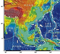 西太平洋板塊運動。 （李昭興 提供）